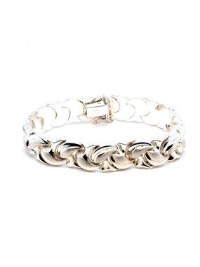 Silver 925 Turkey Wide Link Bracelet